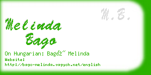 melinda bago business card